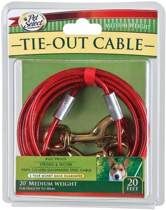 Four Paws Walk-About Tie-Out Cable Medium Weight for Dogs up to 50 lbs