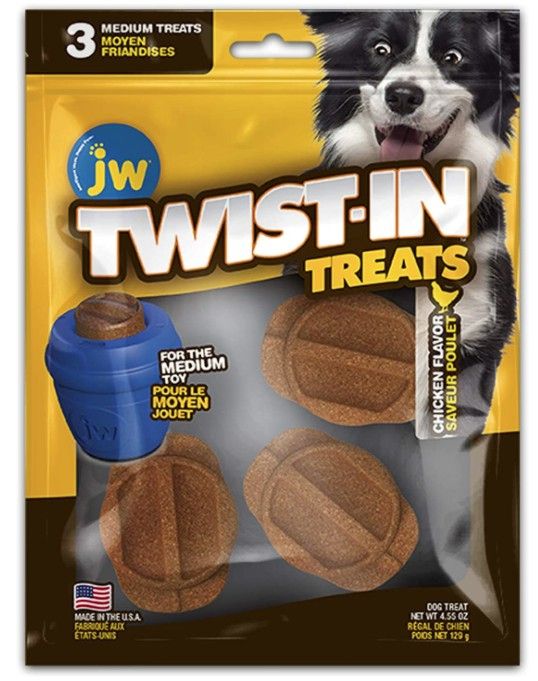 JW Pet Chicken Flavor Twist-In Treat Refills Medium