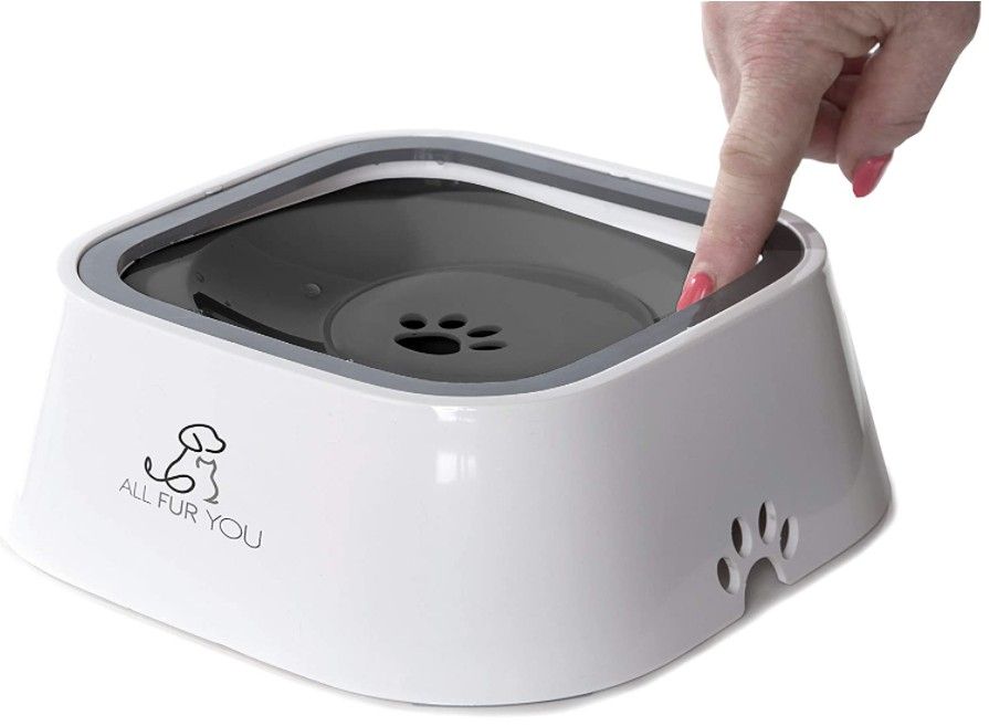 All Fur You Anti-Splash Water Bowl Grey