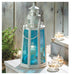 Blue Glass Lighthouse Candle Lantern - Giftscircle