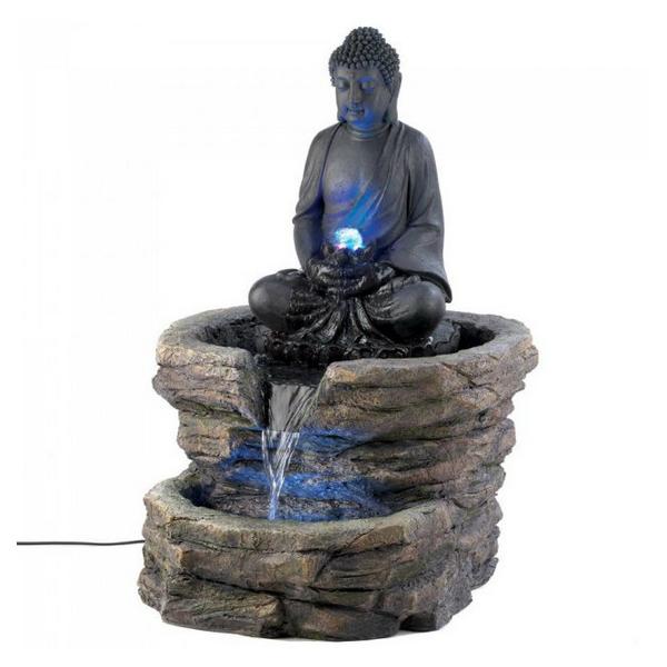 Buddha Lighted Garden Fountain - Giftscircle