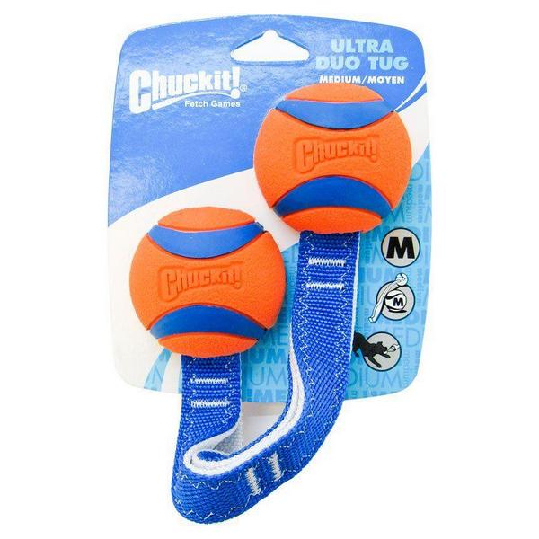 Chuckit Chuckit Ultra Duo Tug - Medium Ball - 2.25" Diameter (1 Pack) - Giftscircle