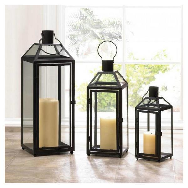 Classic Metal Candle Lantern - 21.5 inches - Giftscircle