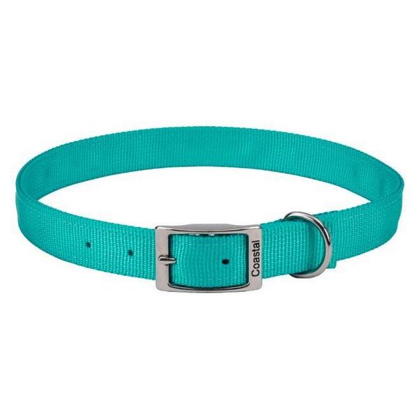 Coastal Pet Double-ply Nylon Dog Collar Teal - 20"L x 1"W - Giftscircle