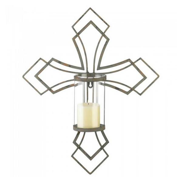 Contemporary Cross Candle Sconce - Giftscircle