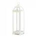 Country White Open Top Metal Candle Lantern - 19 inches - Giftscircle