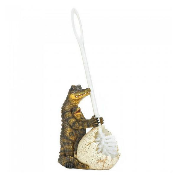 Crocodile Mom and Baby Toilet Brush Holder - Giftscircle