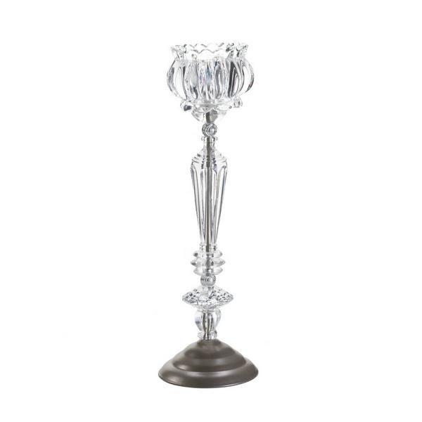 Crystal Flower Tall Candle Stand - 14 inches - Giftscircle