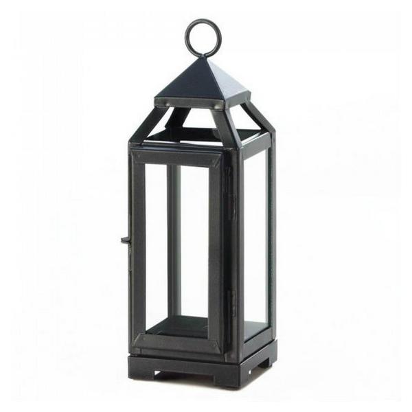 Dark Gray Sleek Candle Lantern - 11 inches - Giftscircle