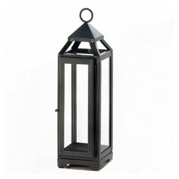 Dark Gray Sleek Candle Lantern - 13 inches - Giftscircle