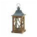 Diamond-Side Wood Candle Lantern - 14 inches - Giftscircle