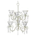 Distressed Ivory Tiered Candle Chandelier - Giftscircle