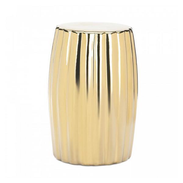 Dramatic Gold Ceramic Stool - Giftscircle