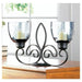 Fleur de Lis Metal Double Candle Stand - Giftscircle