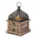 Flip-Top Wood Lantern with Drawer - 8 inches - Giftscircle