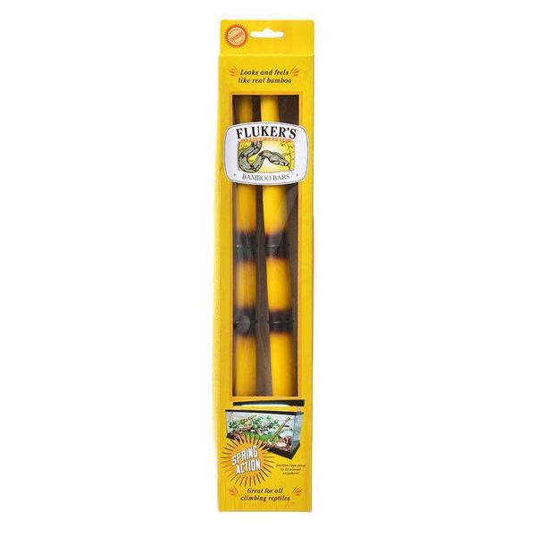 Flukers Spring Loaded Bamboo Bars - 2 Pack - (Extendable from 10.5"L - 15"L) - Giftscircle