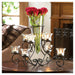 Glass Vase with Eight Glass Candle Holders - Giftscircle