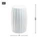 Glossy White Ceramic Stool - Giftscircle