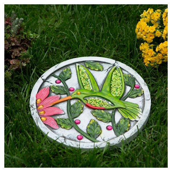 Green Hummingbird Cement Garden Stepping Stone - Giftscircle