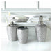 Hammered-Texture Silver Porcelain Bath Set - Giftscircle