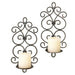 Iron Scrolled Wall Sconce Pair - Giftscircle