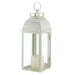 Ivory Distressed Metal Candle Lantern - 12.5 inches - Giftscircle