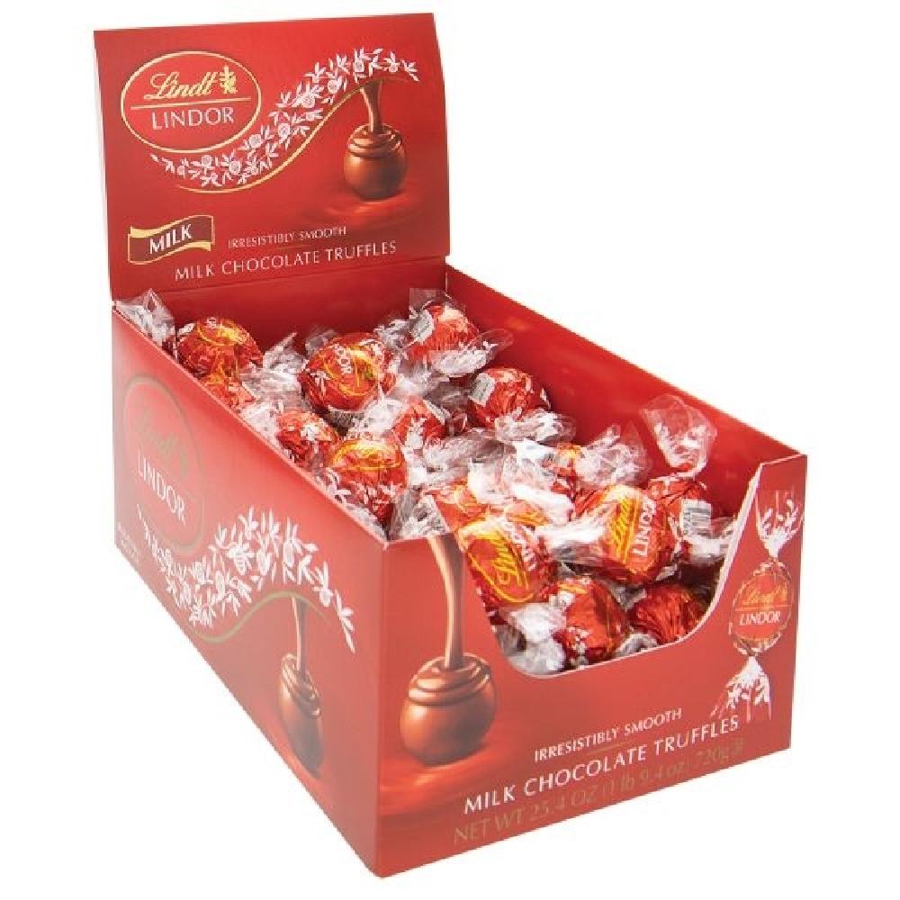 Lindt LINDOR Milk Chocolate Truffles 60 Count Box — Giftscircle