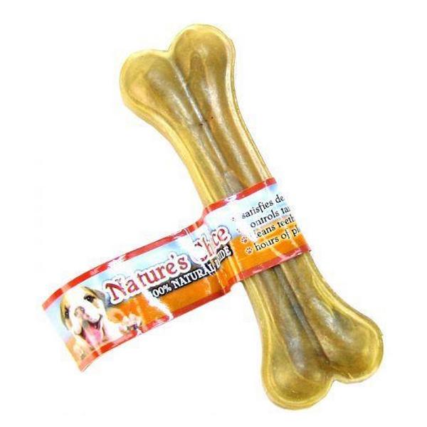 Loving Pets Nature's Choice 100% Natural Rawhide Pressed Bones - 6" Long (1 Bone) - Giftscircle