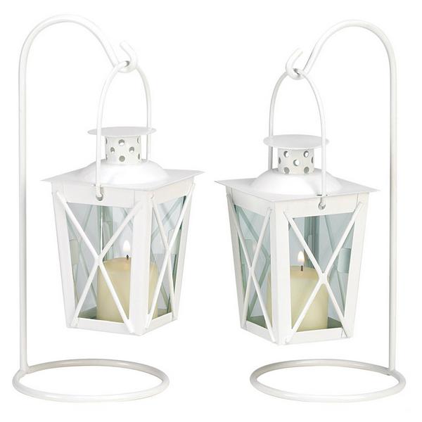 Mini Railroad-Style Candle Lantern Pair - Giftscircle