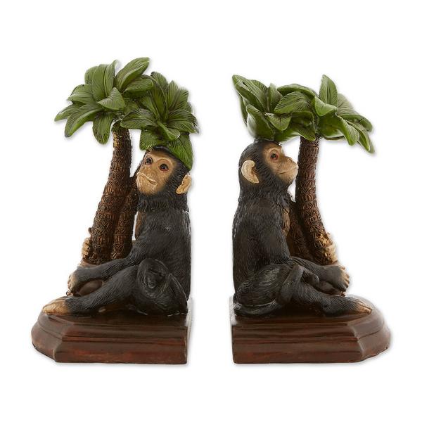 Monkey and Palm Tree Bookends - Giftscircle