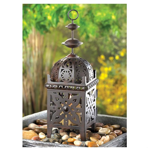 Ornate Black Cutout Candle Lantern - 11.5 inches - Giftscircle