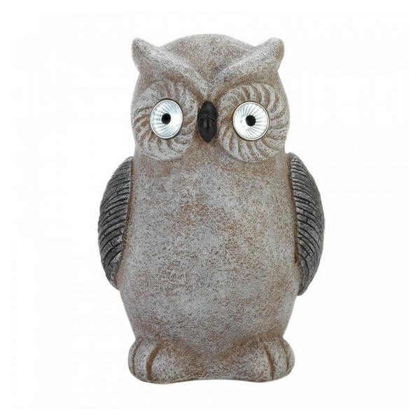 Owl Garden Statue with Solar Light-Up Eyes - Giftscircle