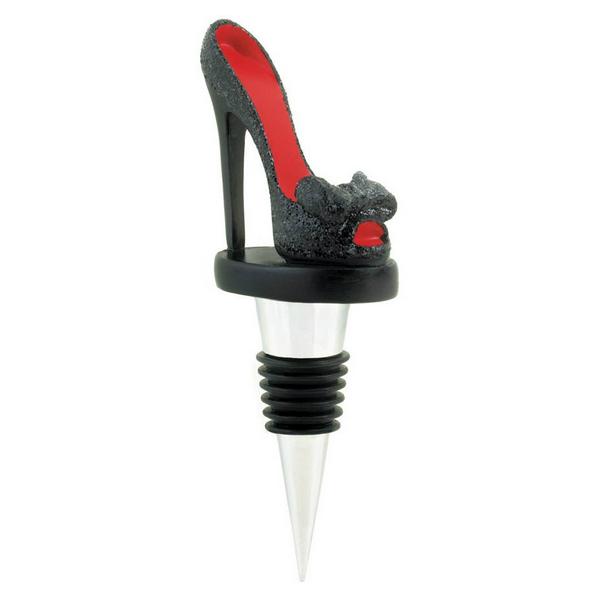 Peep-Toe High Heel Shoe Wine Bottle Stopper - Giftscircle