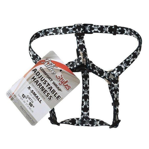 Pet Attire Styles Skulls Comfort Wrap Adjustable Dog Harness - Fits 12"-18" Girth - (3/8" Straps) - Giftscircle