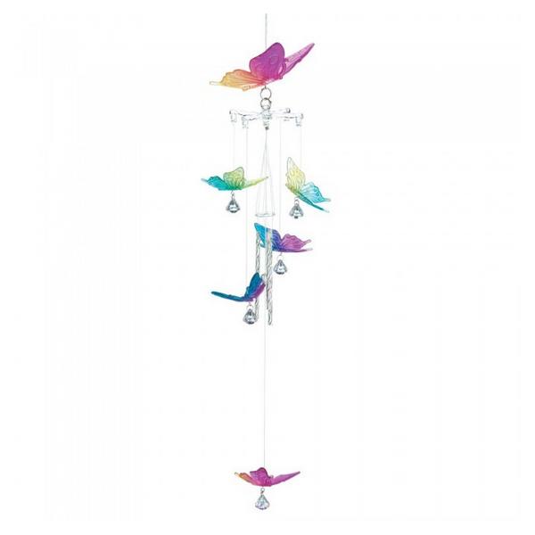 Rainbow Acrylic Butterfly Windchimes - Giftscircle