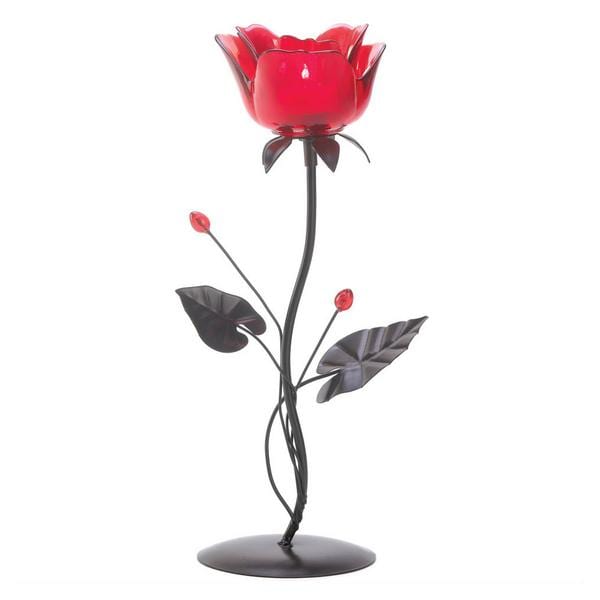 Red Rose Candle Holder - Giftscircle