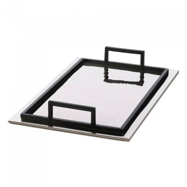 Rippled Mirrored Aluminum Serving Tray - Rectangle - Giftscircle