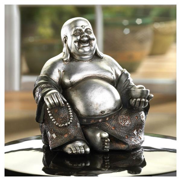 Silver and Black Buddha - Giftscircle