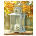 Silver Scrolls Candle Lantern - 15.5 inches - Giftscircle