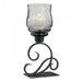 Smoked Glass Flourish Candle Holder - Giftscircle