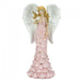 Solar Light-Up Pink Rose Angel Garden Statue - Giftscircle