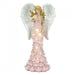 Solar Light-Up Pink Rose Angel Garden Statue - Giftscircle