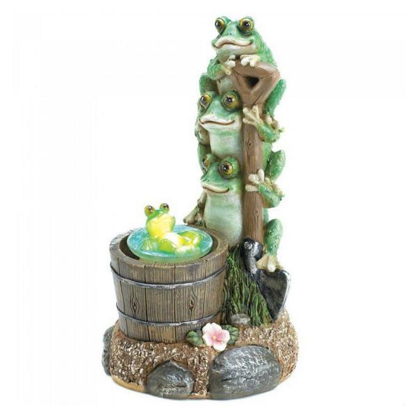 Solar Light-Up Rotating Frog Garden Decor - Giftscircle