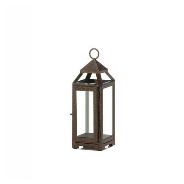 Speckled Copper Candle Lantern - 11 inches - Giftscircle