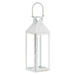 Square Clear Glass White Candle Lantern - 15 inches - Giftscircle