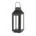 Square Top Black Metal Lantern - 10 inches - Giftscircle