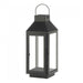 Square Top Black Metal Lantern - 12 inches - Giftscircle