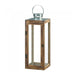 Square Wood Candle Lantern with Metal Top - 19.5 inches - Giftscircle