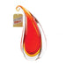 Teardrop Art Glass Vase with Curl - Red - Giftscircle