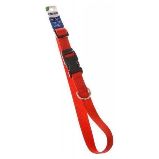 Tuff Collar Nylon Adjustable Collar - Red - 18"-26" Long x 1" Wide - Giftscircle